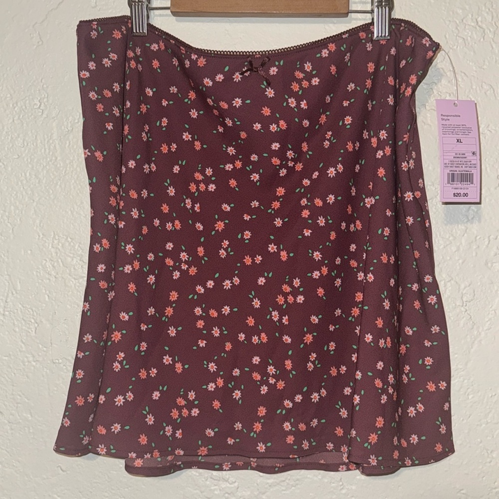 Wild fable floral a line skirt